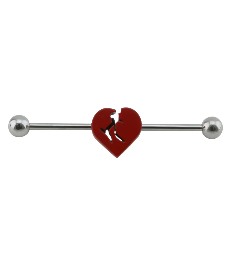 Broken Heart Industrial Barbell