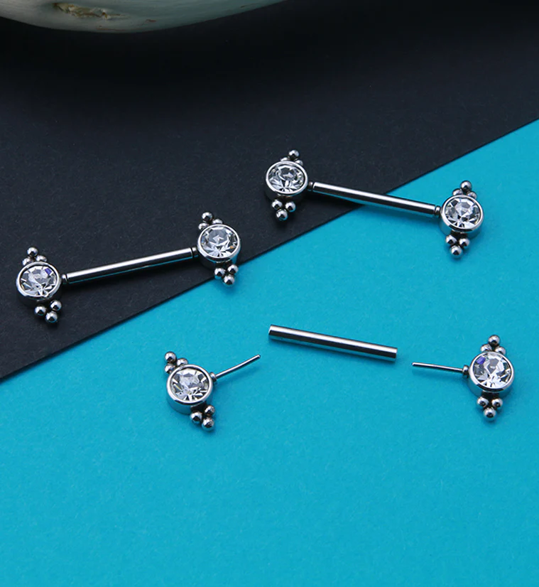 14G Covey Threadless Nipple Ring Barbells - Image 2
