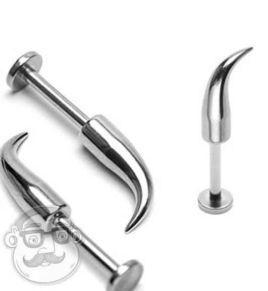14G Curvy Spike Lip Ring