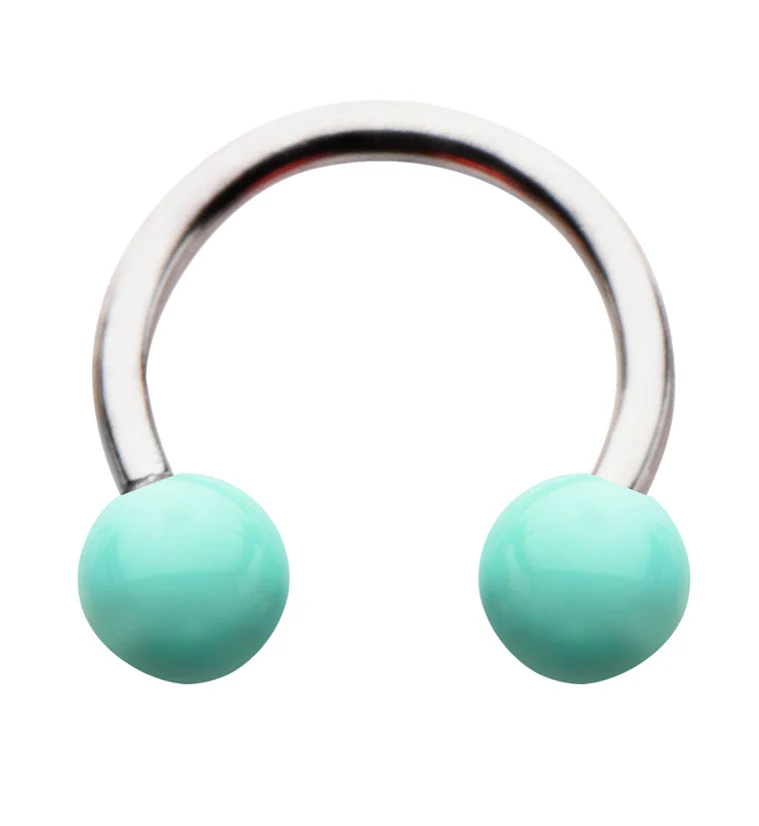 Mint Ceramic Stainless Steel Circular Barbell