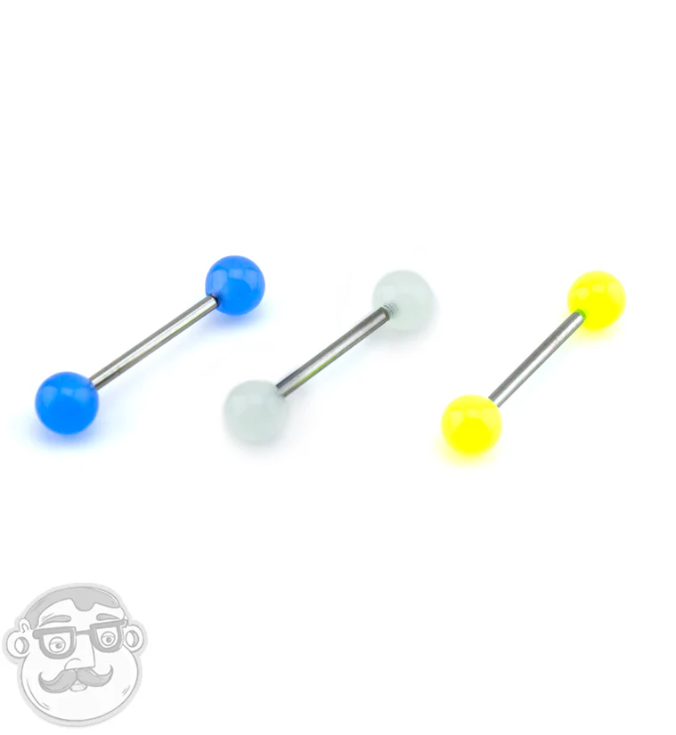 14G Titanium Glow in the Dark Barbell - Image 3
