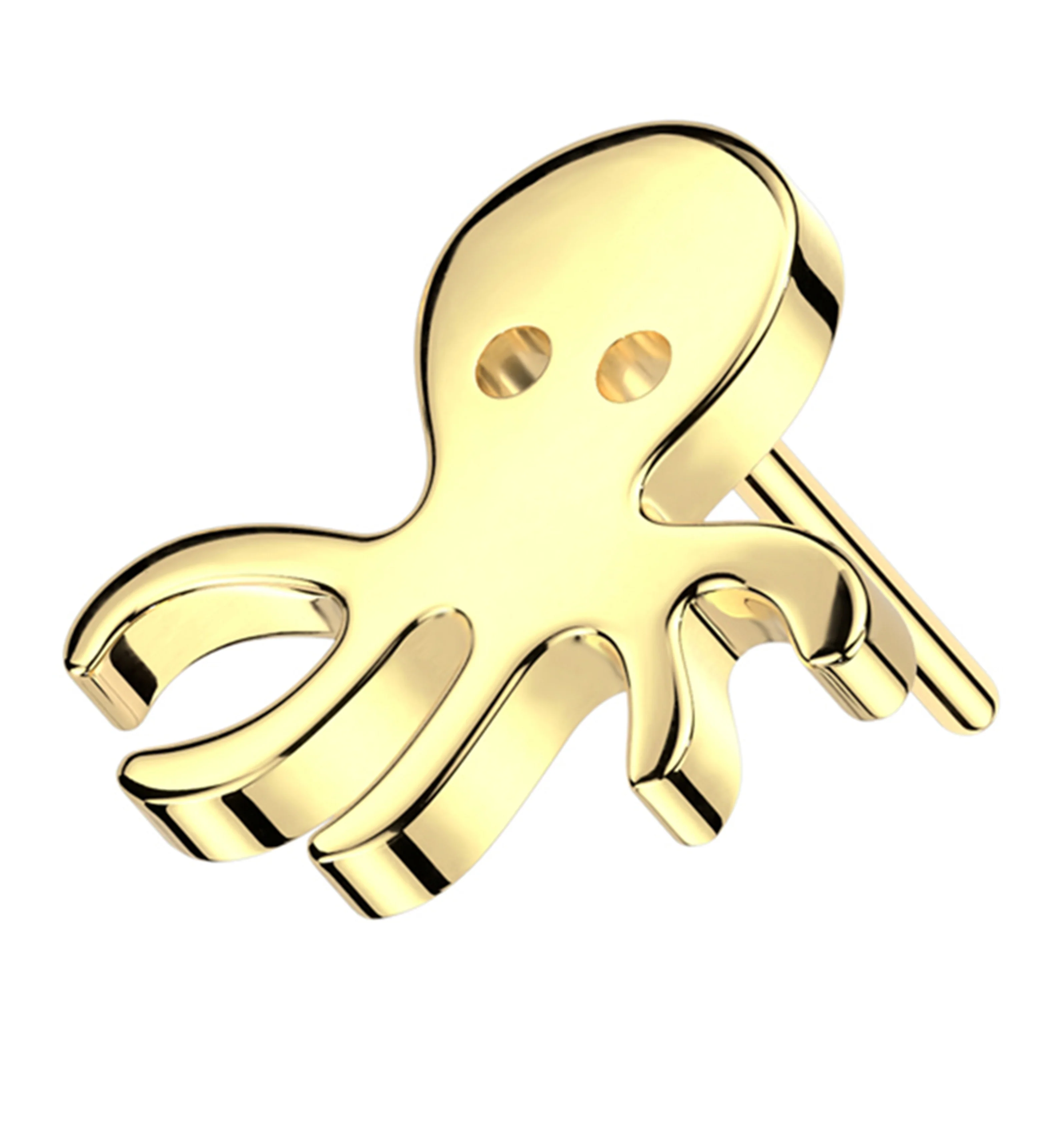 14kt Gold Octopus Threadless Top