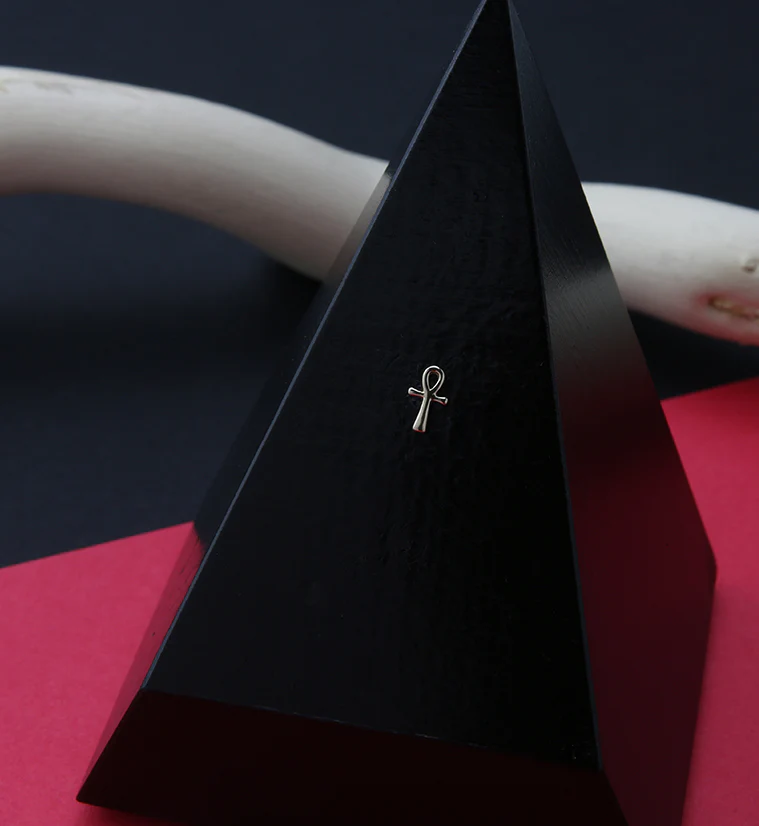 14kt Gold Ankh Cross Threadless Top - Image 2