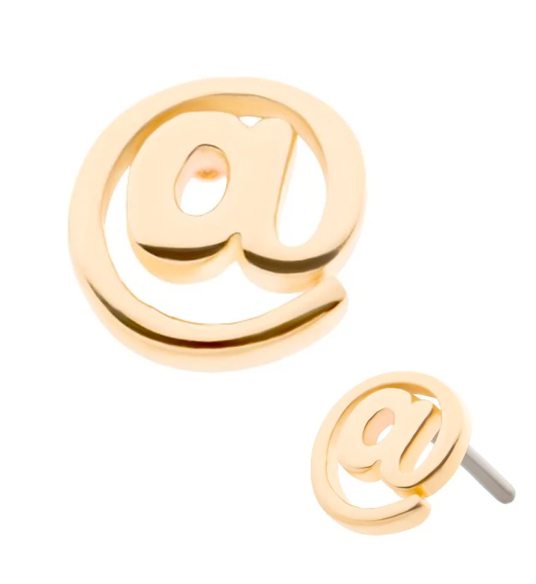 14kt Gold Email Threadless Top
