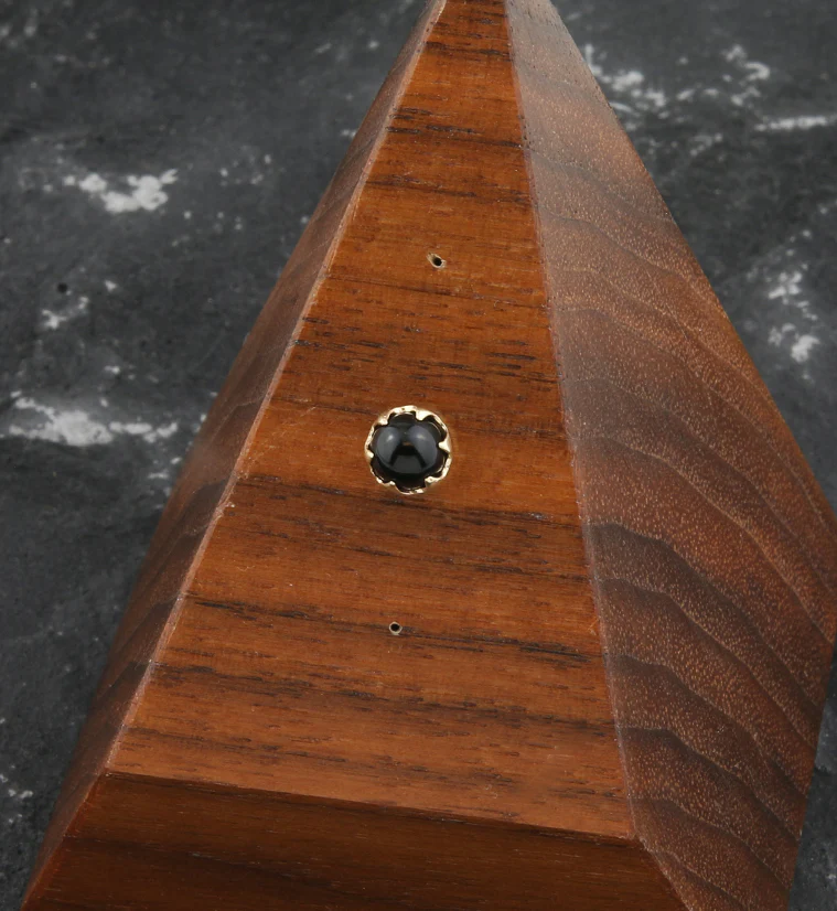 14kt Gold Black Onyx Threadless Top - Image 2