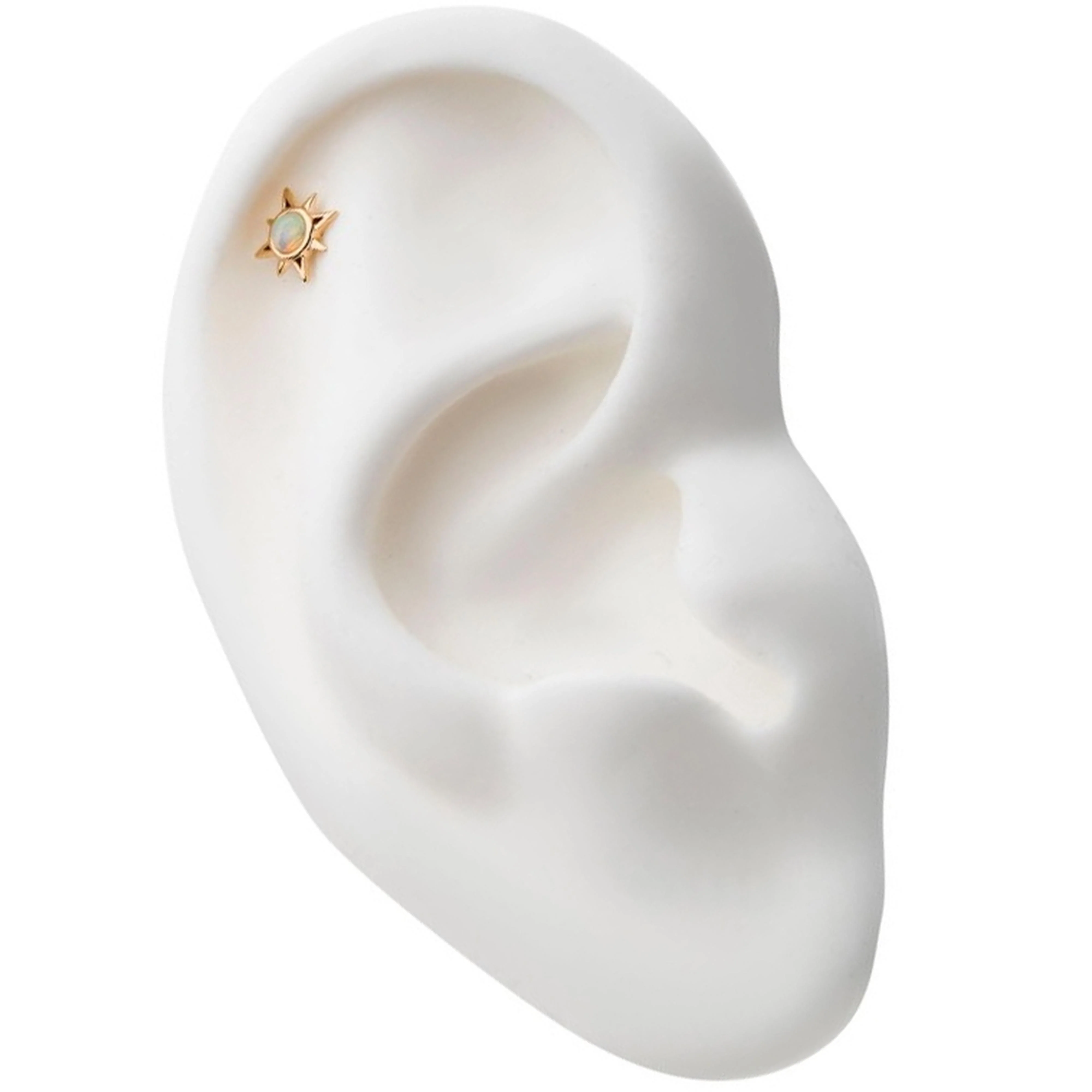 14kt Gold Blaze Opalite Threadless Top - Image 3