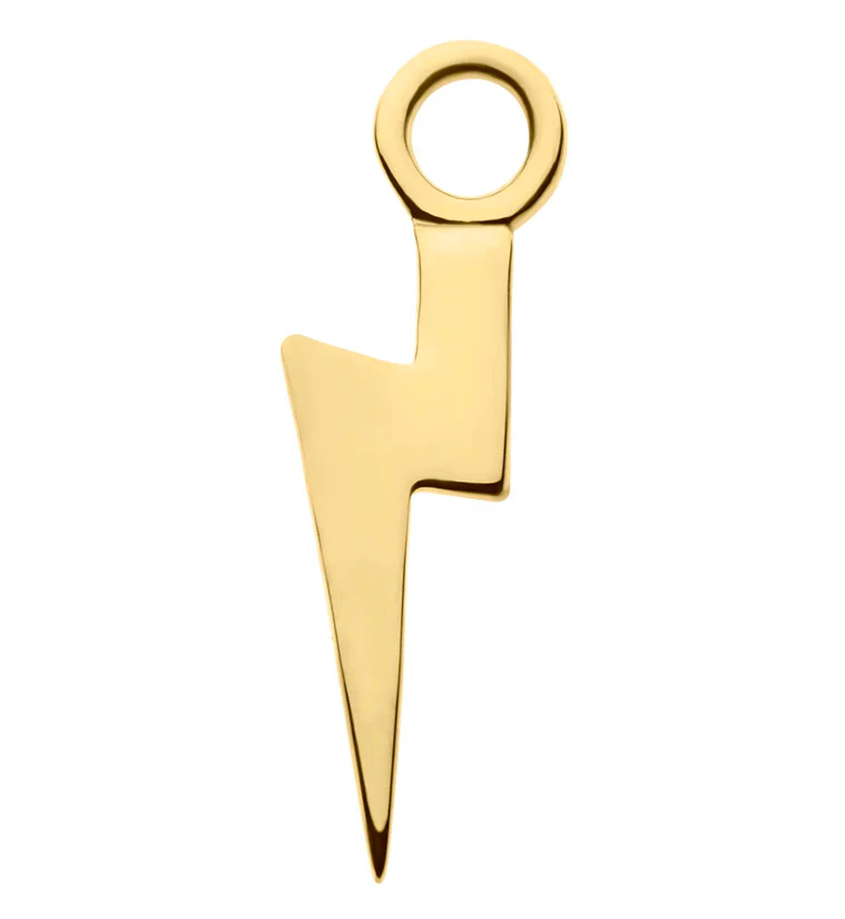 14kt Gold Electric Bolt Charm