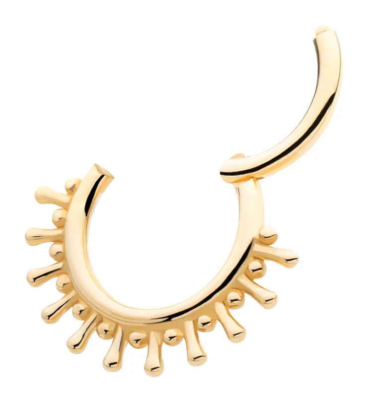 14kt Gold Flare Hinged Segment Ring - Image 3