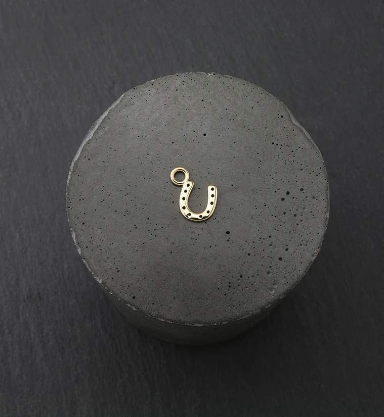 14kt Gold Horseshoe Charm - Image 2
