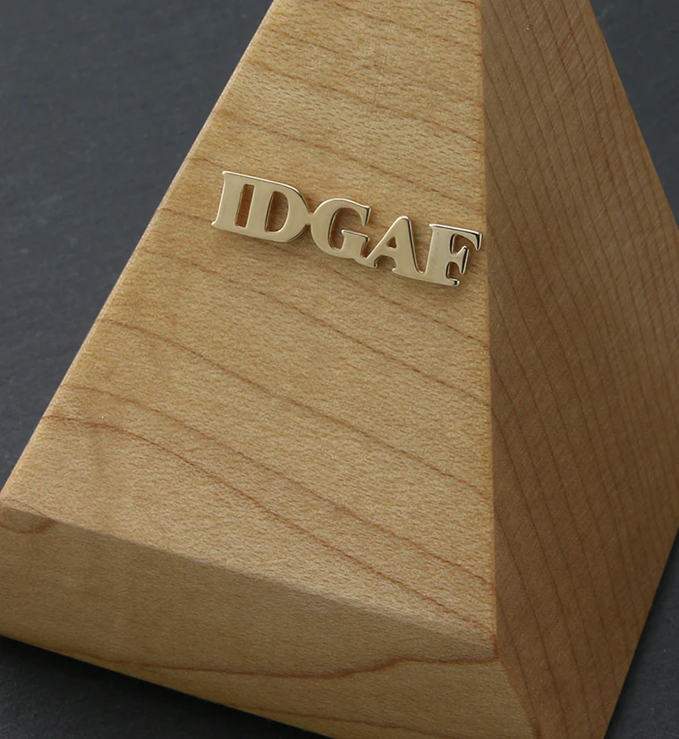 14kt Gold IDGAF Threadless Top - Image 2