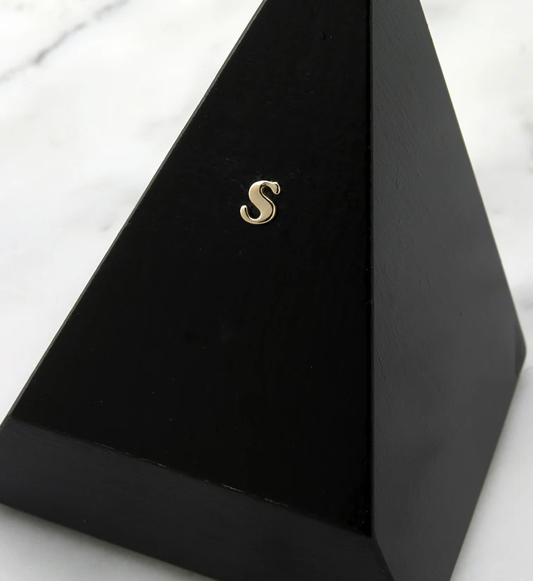 14kt Gold Letter S Threadless Top - Image 2
