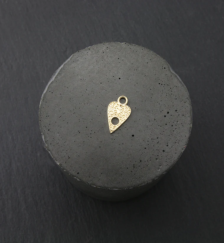 14kt Gold Planchette Charm - Image 2