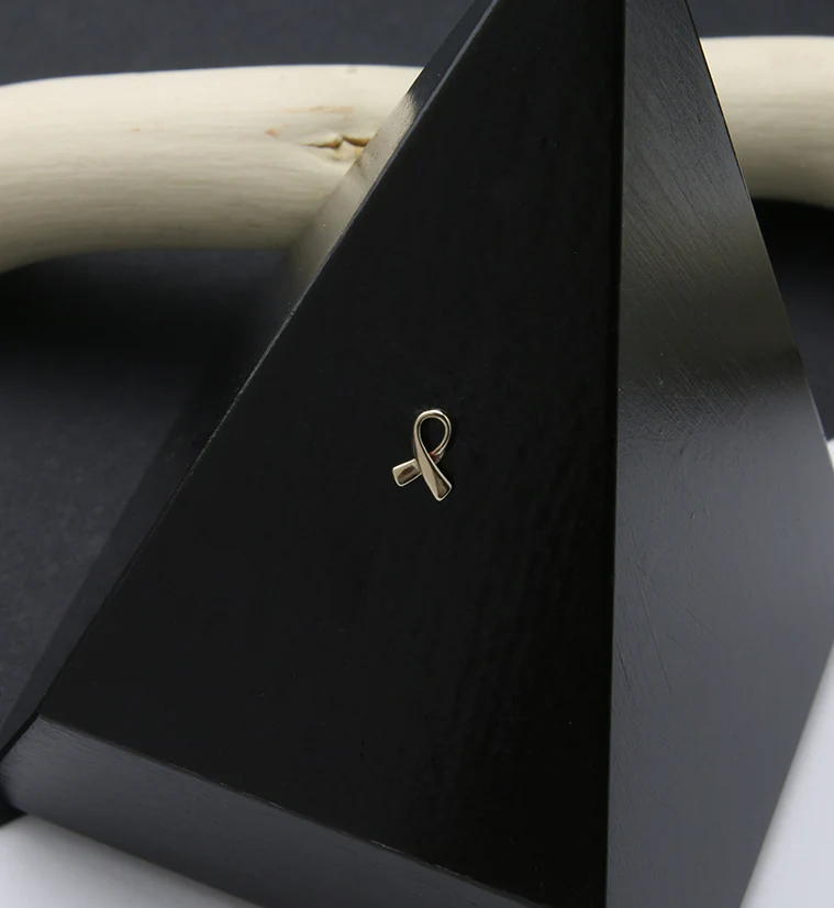 14kt Gold Ribbon Threadless Top - Image 2