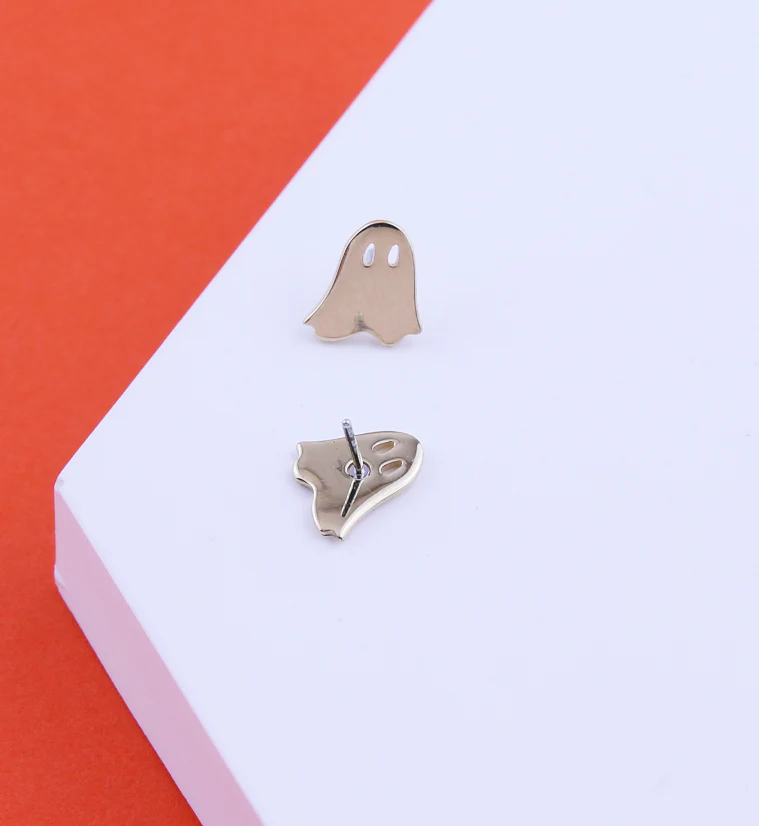 14kt Gold Sheet Ghost Threadless Top - Image 2