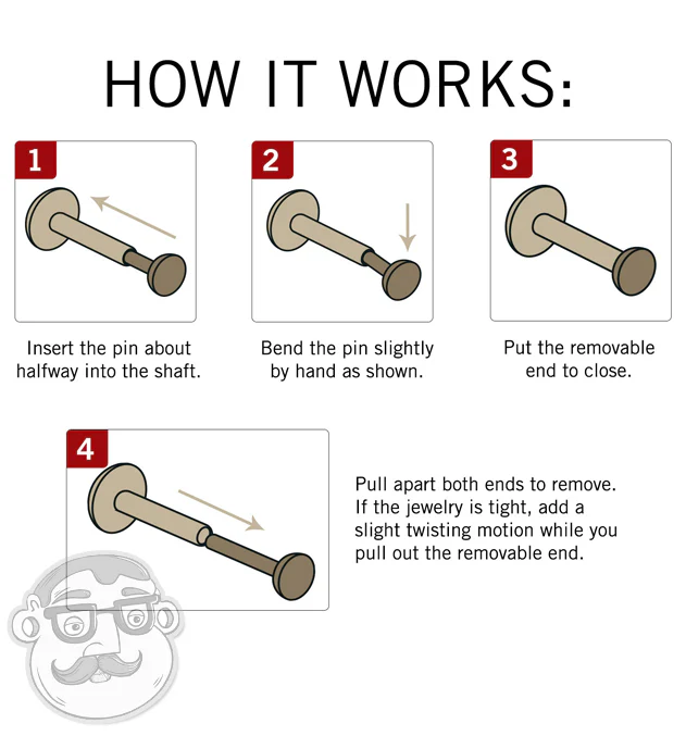14kt Gold Triple Ball Threadless Top - Image 3
