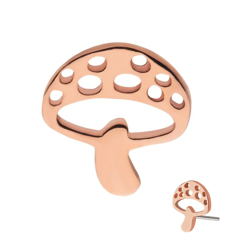 14kt Rose Gold Shroom Threadless Top