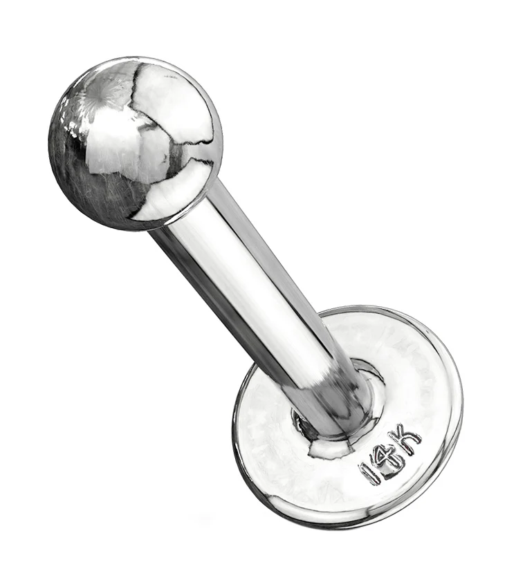 14kt White Gold Labret