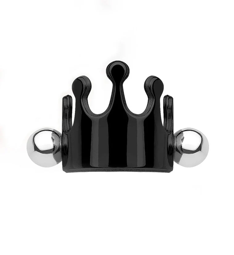 16G Black Crown Helix - Cartilage Barbell