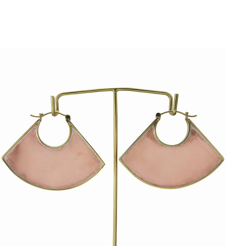 16G Buffer Copper & Brass Earrings - Image 3