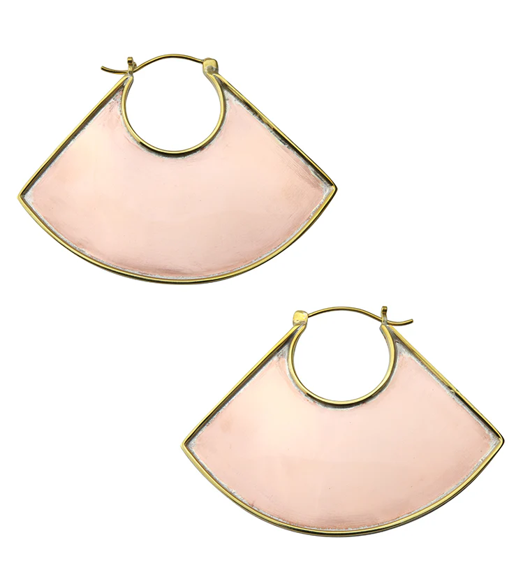 16G Buffer Copper & Brass Earrings - Image 4