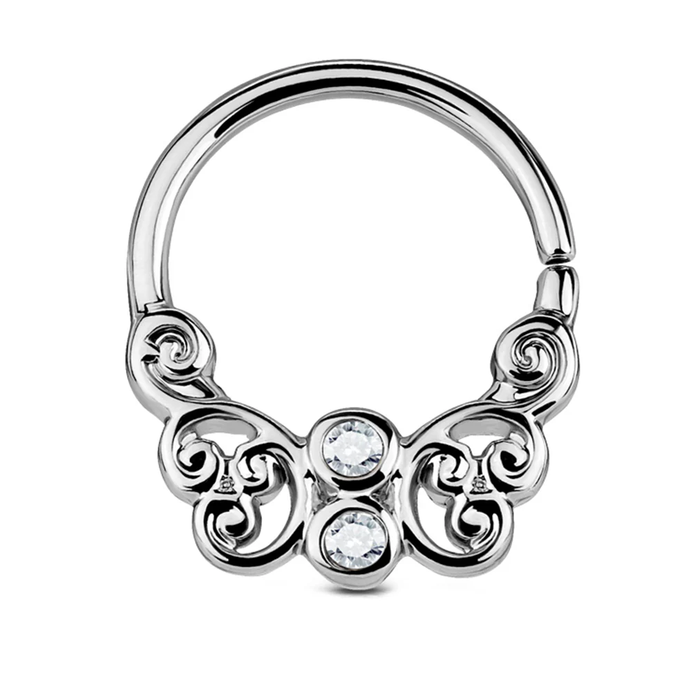 16G Ornamental Moth Brass Seamless Ring