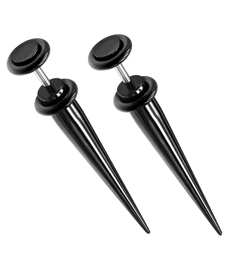 16G Purple PVD Stainless Steel Fake Tapers - Gauges - Image 3