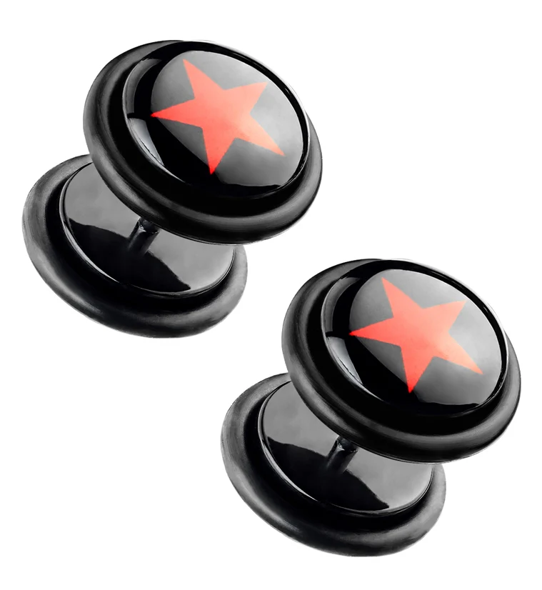16G Red Star Fake Plugs - Gauges - Image 2