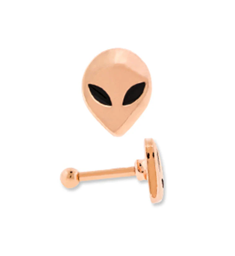 16G Rose Gold Alien Tragus - Cartilage Barbell