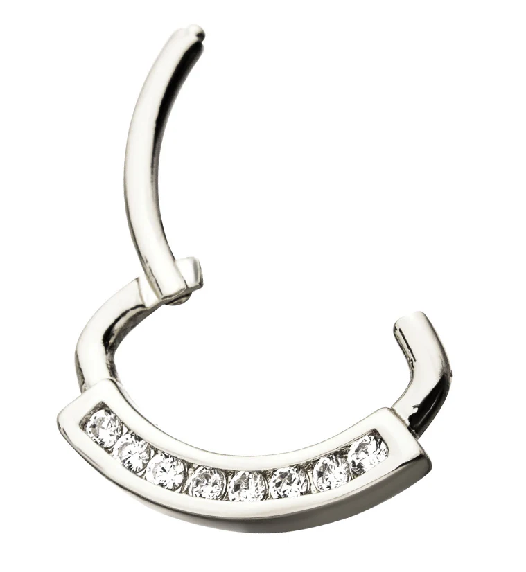 Rose Gold PVD Airy Hinged Segment Ring - Image 2