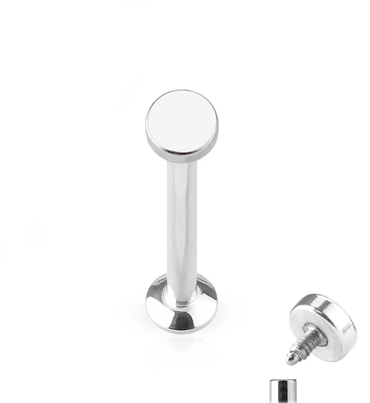 16G Round Top Internally Threaded Flat Back Steel Post