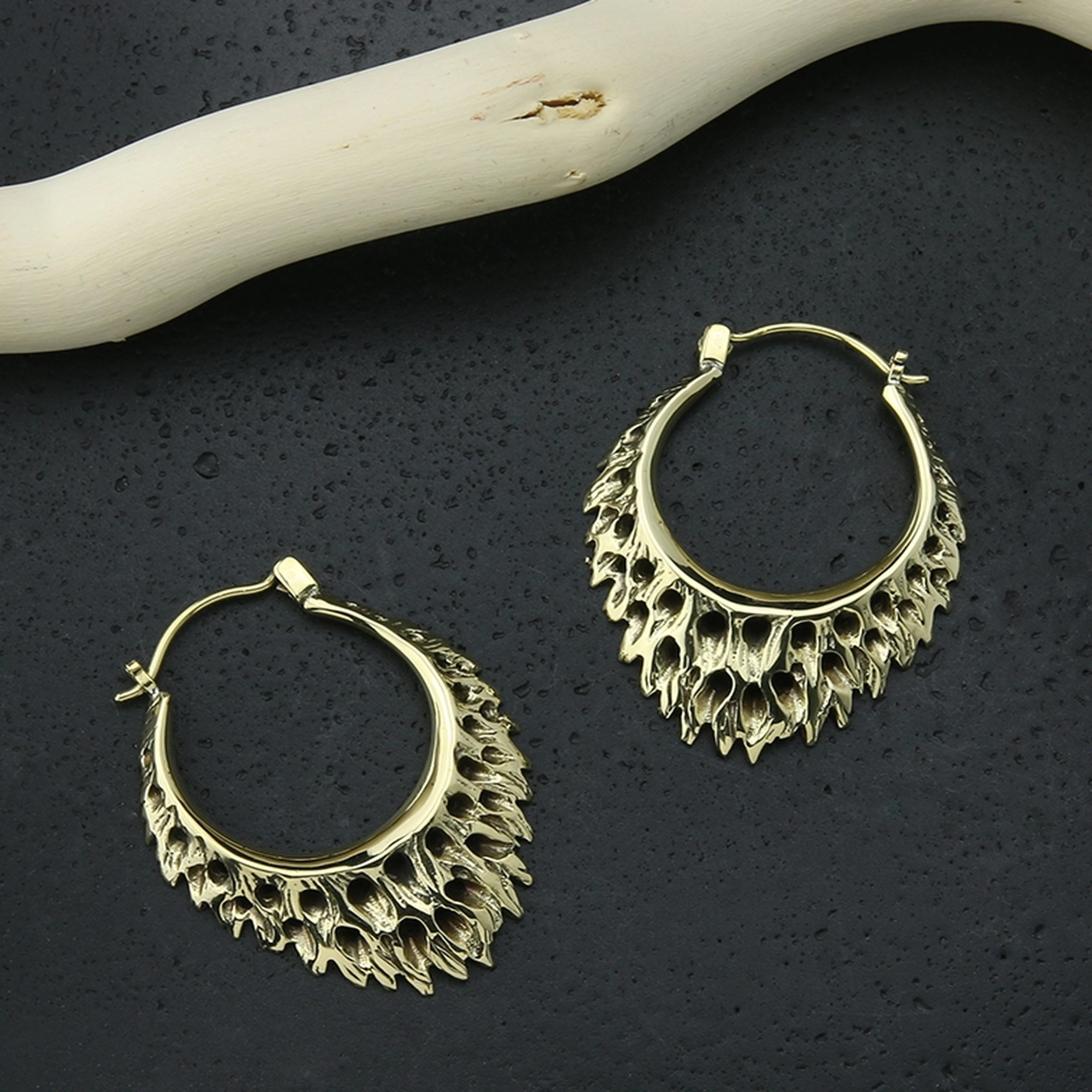18G Affix Brass Hangers - Earrings - Image 3