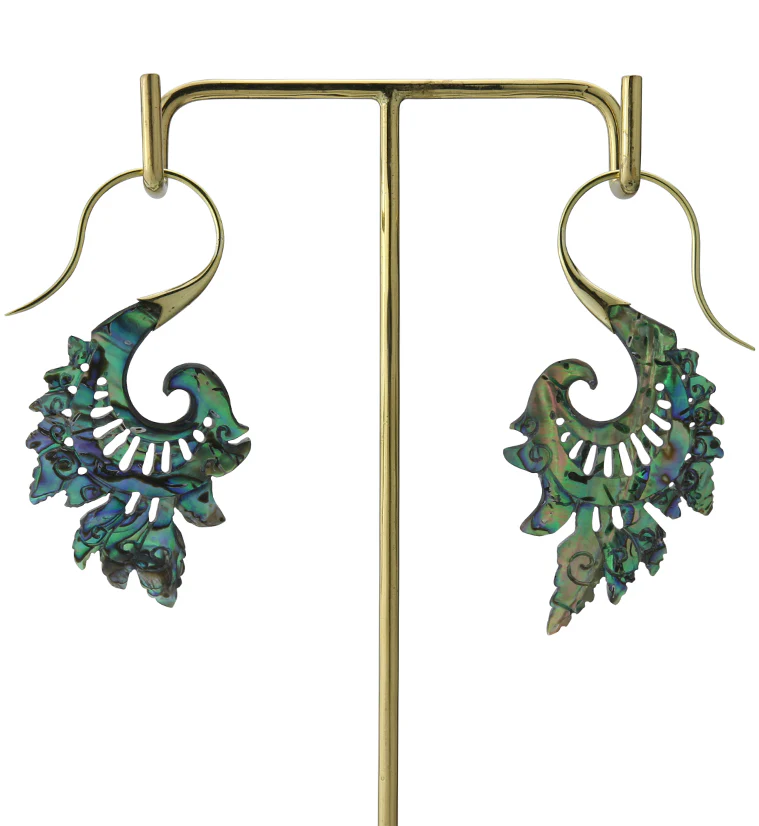 18G Alary Brass Abalone Hangers / Earrings - Image 3