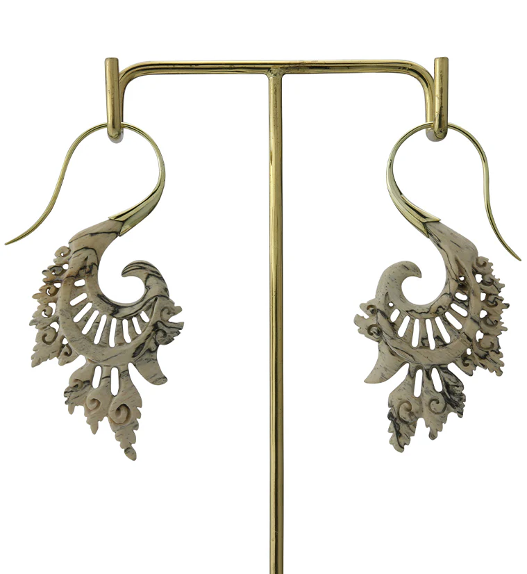 18G Alary Brass Tamarind Wood Hangers / Earrings - Image 3