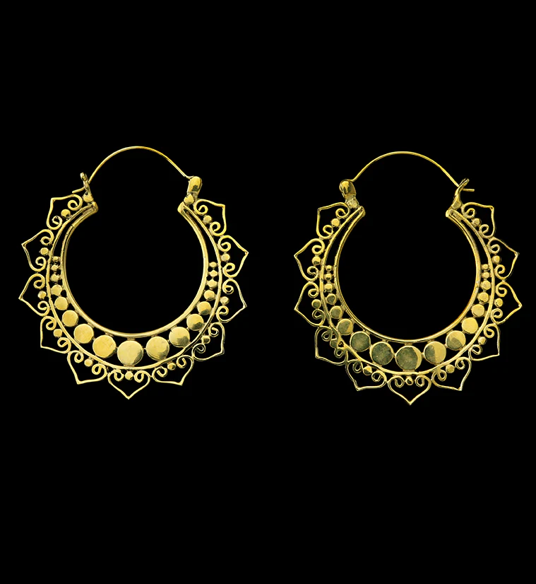 18G Blossom Brass Hangers / Earrings