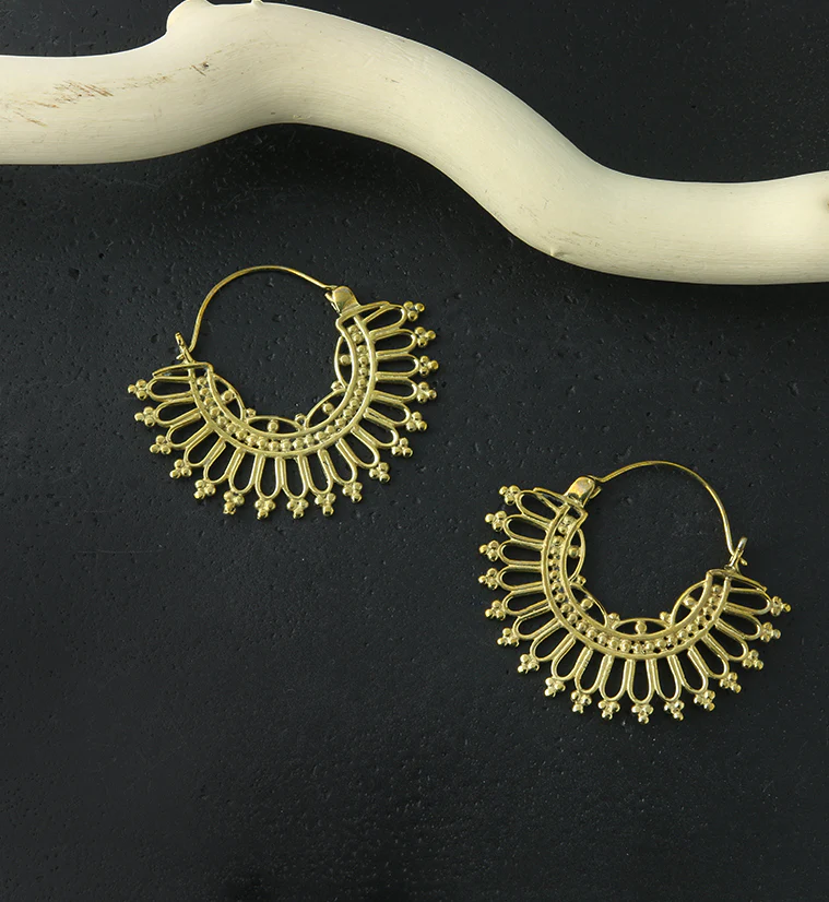 18G Crown Brass Hangers / Earrings - Image 2