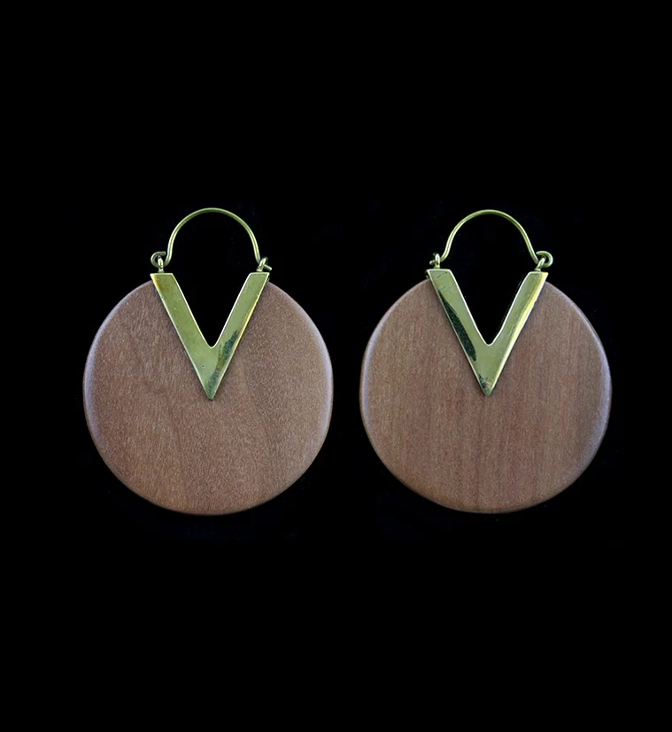 18G Discus Saba Wooden Hangers - Earrings
