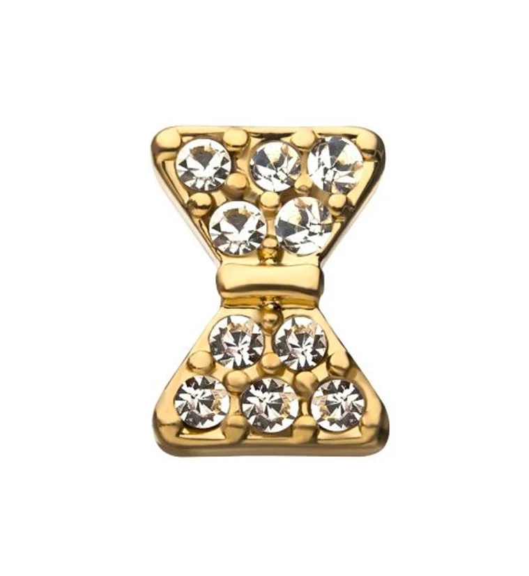 18G Gold PVD Bow Cartilage Barbell - Image 2