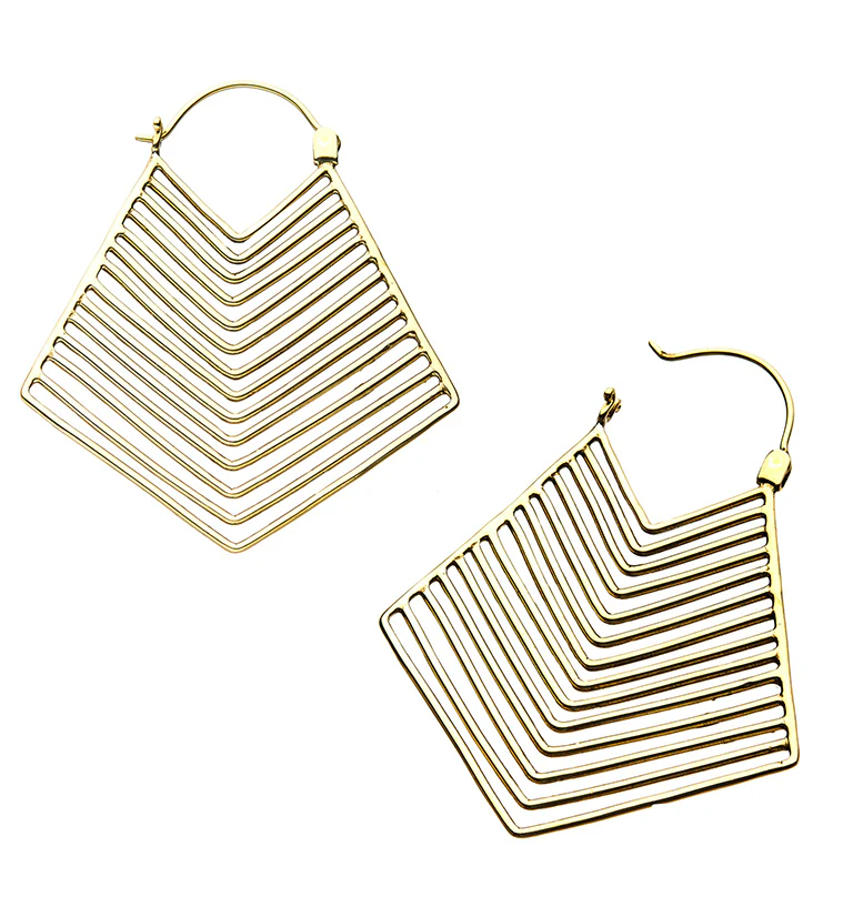 18G Scope Brass Earrings