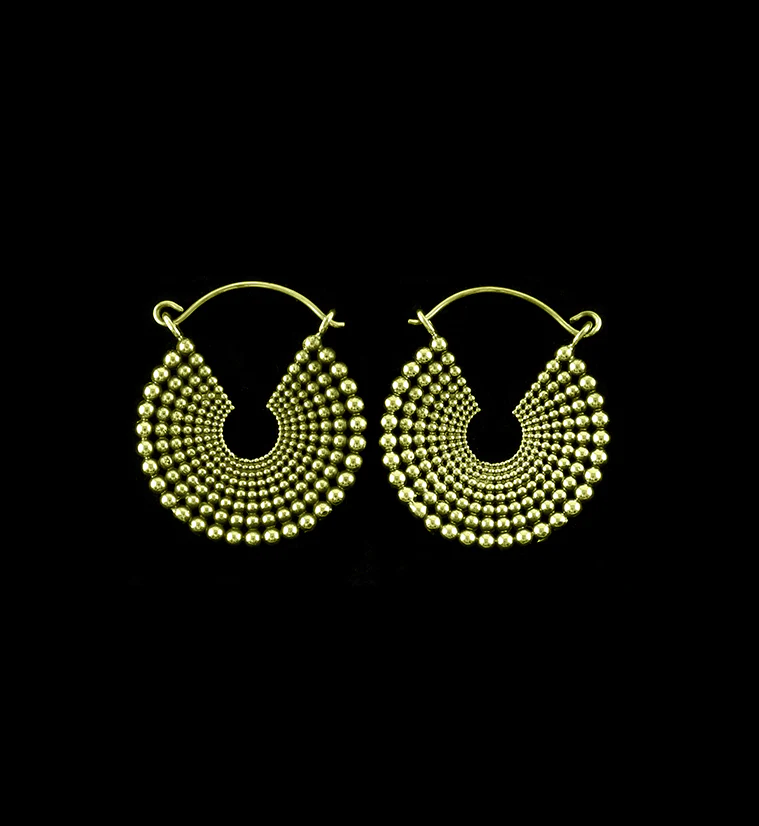 18G Sequent Beaded Brass Hangers - Earrings