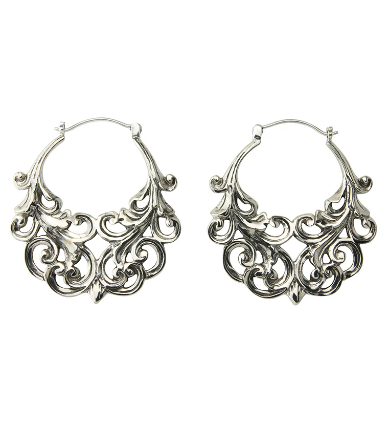 18G Silver Lattice Brass Hangers / Earrings
