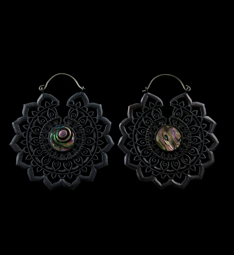 18G Stargaze Black Brass Earrings