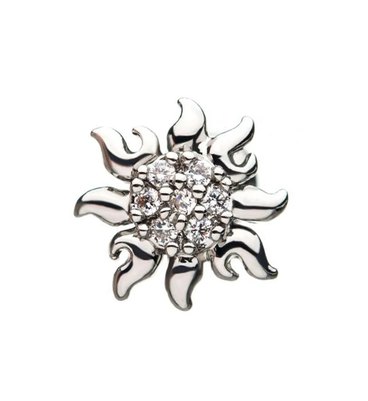 18G Sun Flare Cartilage Barbell - Image 2