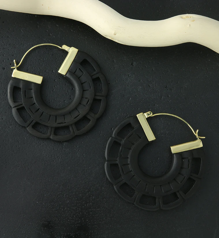 18G Tire Wooden Hangers / Earrings - Image 2
