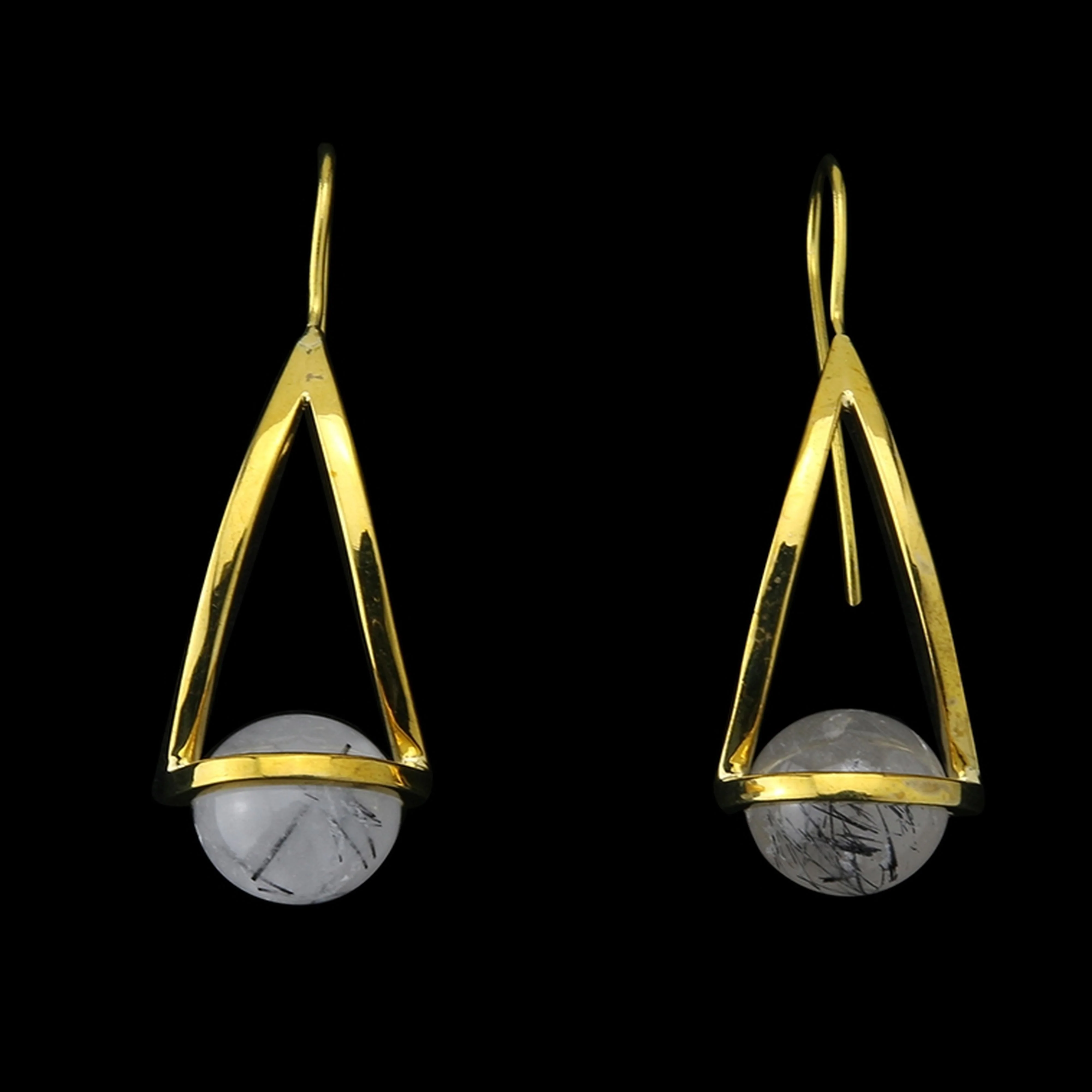 18G Tourmalated Quartz Stone Brim Hangers - Image 3