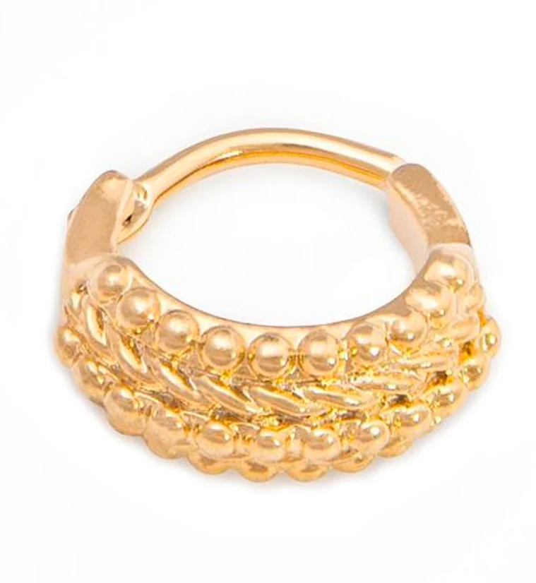 18G Trill Gold PVD Brass Hinged Clicker