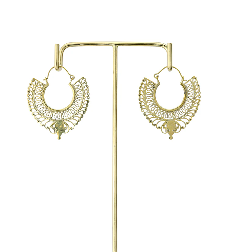 18G Wreath Brass Hangers / Earrings - Image 3