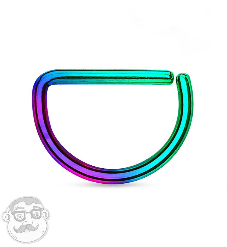 16G Rainbow Annealed D Ring