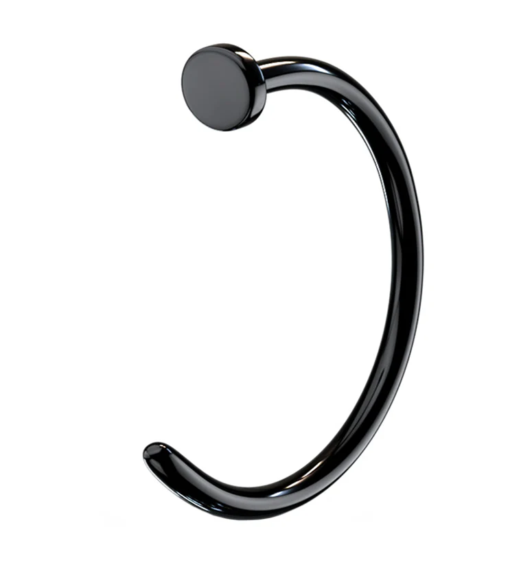 Black PVD Stainless Steel Nose Hoop Ring
