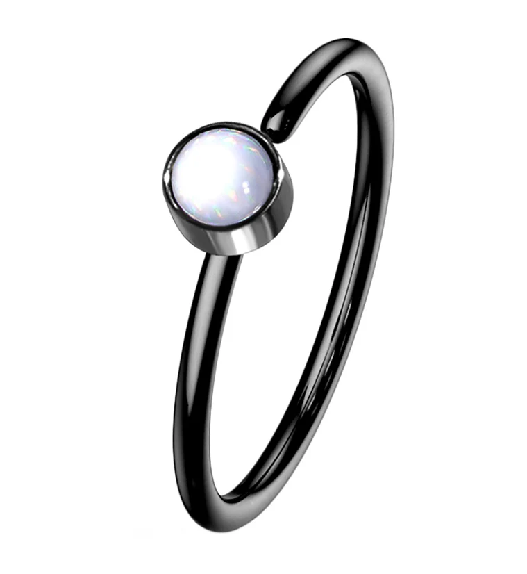 20G Black Micro Escent Stainless Steel Nose Ring Hoop