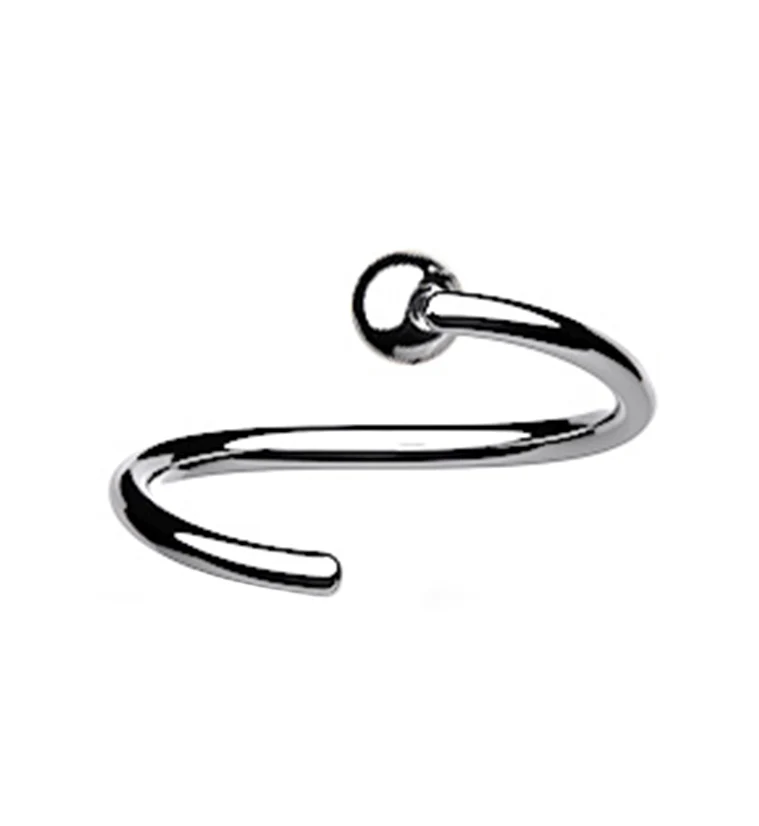 Black PVD Titanium Fixed Ball Captive Ring - Image 2
